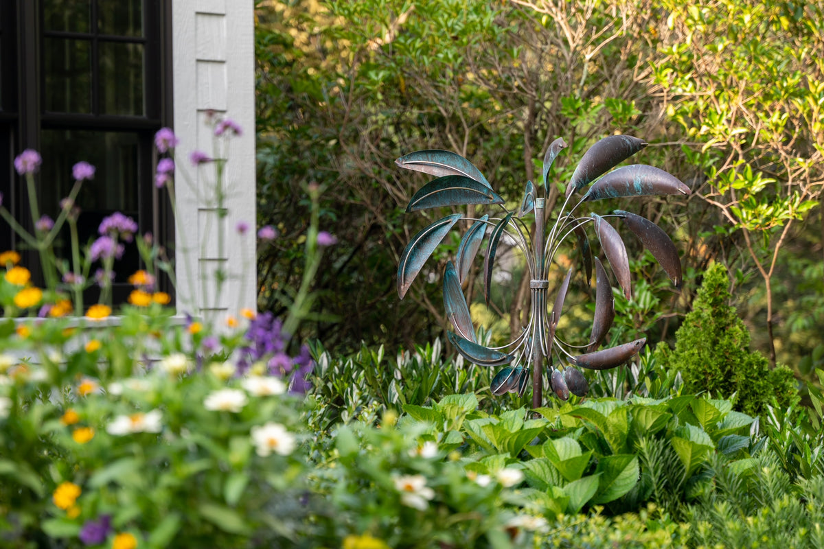 Copper kinetic sculpture, Mardi Dover garden art