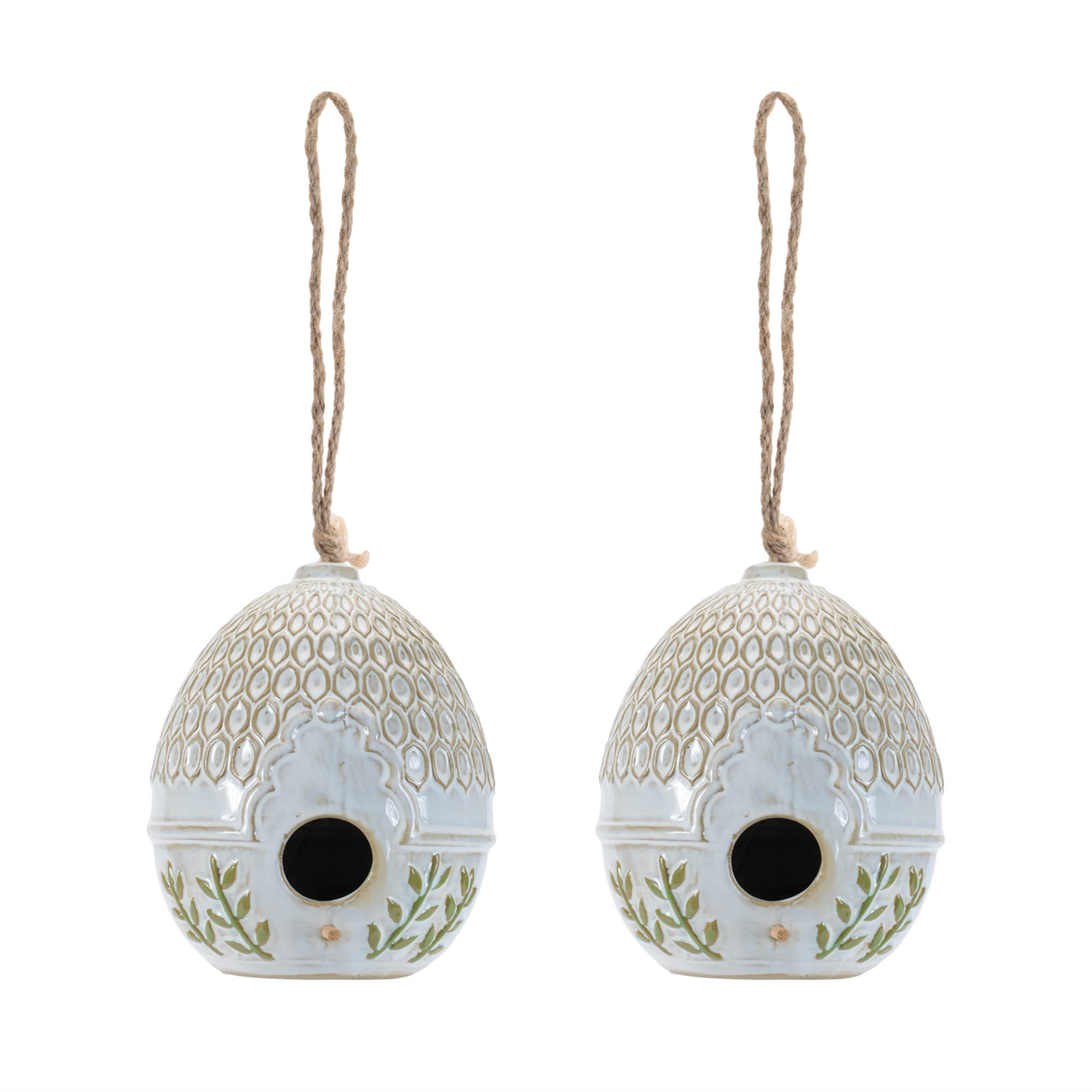 Birdhouse (Set of 2) 7”H Porcelain