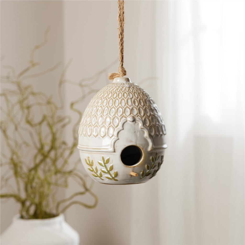 Birdhouse (Set of 2) 7”H Porcelain